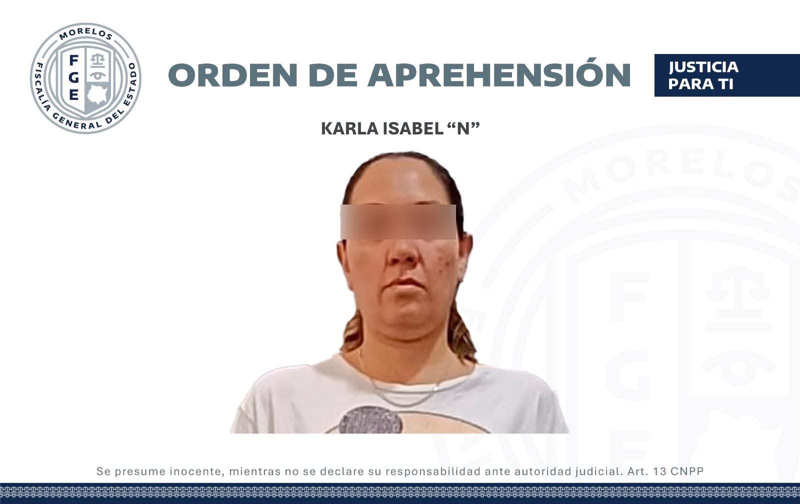 La FGE Morelos remite a Tlaxcala a mujer requerida por el delito de homicidio